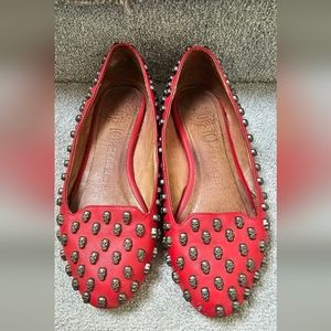 Jeffery Campbell Skulltini flats red Size 7